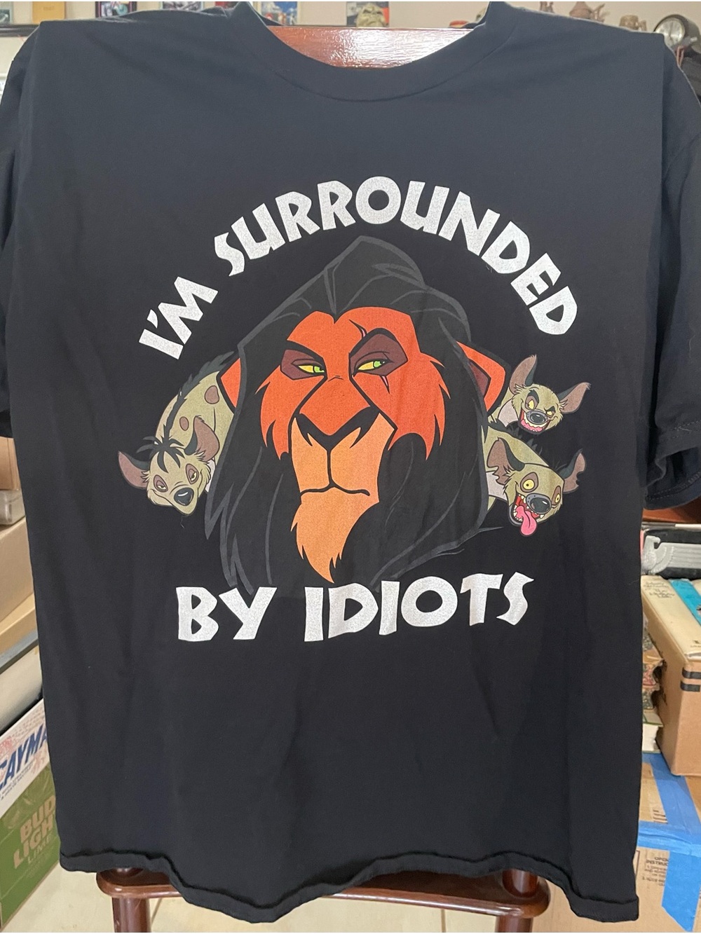 Disney Black Scar 'I'm Surrounded By Idiots' Short Sleeve Tee